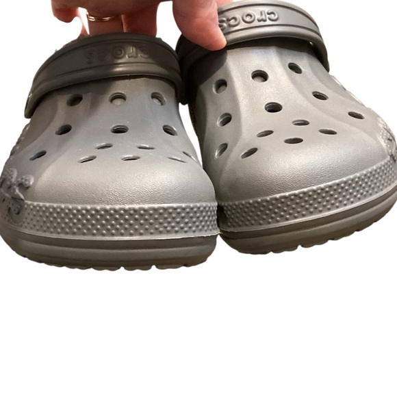 CROCS Kids Baya Lined Clog, Light Grey - Size‎ 3 Never Worn Style 207500 - Picture 7 of 8